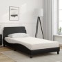 Bed with black synthetic leather mattress 100x200 cm by vidaXL, Beds and slatted bases - Ref: Foro24-3208357, Price: 233,01 €...
