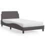 Bett mit grauer Kunstledermatratze 100x200 cm von vidaXL, Betten und Lattenroste - Ref: Foro24-3208360, Preis: 238,33 €, Raba...