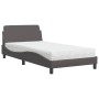 Bett mit grauer Kunstledermatratze 100x200 cm von vidaXL, Betten und Lattenroste - Ref: Foro24-3208360, Preis: 238,33 €, Raba...