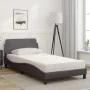 Bed with gray synthetic leather mattress 100x200 cm by vidaXL, Beds and slatted bases - Ref: Foro24-3208360, Price: 292,14 €,...