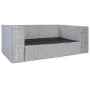 2-seater sofa with gray natural rattan cushions by vidaXL, Sofas - Ref: Foro24-283070, Price: 442,38 €, Discount: %