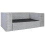 2-Sitzer-Sofa mit natürlichen Rattankissen grau von vidaXL, Sofas - Ref: Foro24-283070, Preis: 448,29 €, Rabatt: %