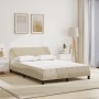 Bett mit cremefarbener Stoffmatratze 120x200 cm von vidaXL, Betten und Lattenroste - Ref: Foro24-3208369, Preis: 331,41 €, Ra...
