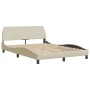 Bett mit cremefarbener Stoffmatratze 120x200 cm von vidaXL, Betten und Lattenroste - Ref: Foro24-3208369, Preis: 331,41 €, Ra...