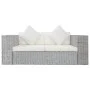 2-Sitzer-Sofa mit natürlichen Rattankissen grau von vidaXL, Sofas - Ref: Foro24-283070, Preis: 442,38 €, Rabatt: %