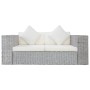 2-Sitzer-Sofa mit natürlichen Rattankissen grau von vidaXL, Sofas - Ref: Foro24-283070, Preis: 448,29 €, Rabatt: %