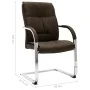 Silla de oficina voladiza de tela marrón von vidaXL, Bürostühle - Ref: Foro24-289338, Preis: 135,53 €, Rabatt: %