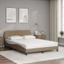 Bett mit Cappuccino-Kunstledermatratze 120x200 cm von vidaXL, Betten und Lattenroste - Ref: Foro24-3208381, Preis: 350,63 €, ...