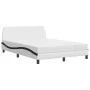 Bed with black and white synthetic leather mattress 120x200 cm by vidaXL, Beds and slatted bases - Ref: Foro24-3208383, Price...