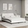 Bed with black and white synthetic leather mattress 120x200 cm by vidaXL, Beds and slatted bases - Ref: Foro24-3208383, Price...
