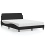 Bett mit schwarzer Kunstledermatratze 140x190 cm von vidaXL, Betten und Lattenroste - Ref: Foro24-3208397, Preis: 338,91 €, R...