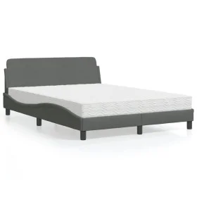 Bed with dark gray fabric mattress 140x200 cm by vidaXL, Beds and slatted bases - Ref: Foro24-3208405, Price: 352,10 €, Disco...