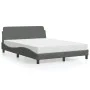 Bed with dark gray fabric mattress 140x200 cm by vidaXL, Beds and slatted bases - Ref: Foro24-3208405, Price: 352,10 €, Disco...