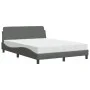 Bed with dark gray fabric mattress 140x200 cm by vidaXL, Beds and slatted bases - Ref: Foro24-3208405, Price: 352,10 €, Disco...