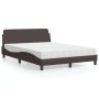 Bett mit dunkelbrauner Stoffmatratze 140x200 cm von vidaXL, Betten und Lattenroste - Ref: Foro24-3208407, Preis: 346,92 €, Ra...