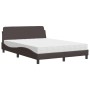 Bett mit dunkelbrauner Stoffmatratze 140x200 cm von vidaXL, Betten und Lattenroste - Ref: Foro24-3208407, Preis: 346,92 €, Ra...