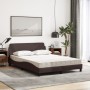 Bett mit dunkelbrauner Stoffmatratze 140x200 cm von vidaXL, Betten und Lattenroste - Ref: Foro24-3208407, Preis: 346,92 €, Ra...