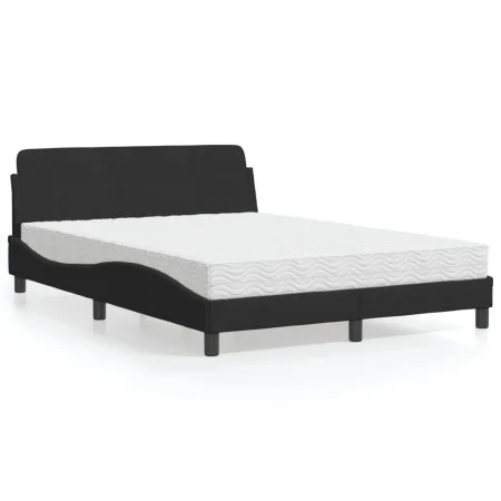 Cama con colchón terciopelo negro 140x200 cm de vidaXL, Camas y somieres - Ref: Foro24-3208413, Precio: 337,31 €, Descuento: %
