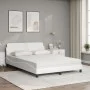 Bed with white synthetic leather mattress 140x200 cm by vidaXL, Beds and slatted bases - Ref: Foro24-3208418, Price: 373,47 €...