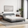 Bed with light gray fabric mattress 160x200 cm by vidaXL, Beds and slatted bases - Ref: Foro24-3208424, Price: 407,12 €, Disc...
