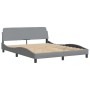 Bed with light gray fabric mattress 160x200 cm by vidaXL, Beds and slatted bases - Ref: Foro24-3208424, Price: 407,12 €, Disc...