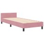 Estructura de cama con cabecera Rosa 80 x 200 cm Terciopelo