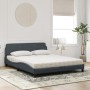 Bett mit dunkelgrauer Samtmatratze 160x200 cm von vidaXL, Betten und Lattenroste - Ref: Foro24-3208432, Preis: 382,81 €, Raba...