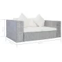 2-seater sofa with gray natural rattan cushions by vidaXL, Sofas - Ref: Foro24-283070, Price: 442,38 €, Discount: %