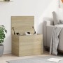 Sonoma oak engineered wood storage box 60x42x46 cm by vidaXL, Storage trunks - Ref: Foro24-840655, Price: 61,76 €, Discount: %