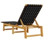 Sun loungers 2 units solid acacia wood and black fabric by vidaXL, Loungers - Ref: Foro24-3214210, Price: 231,15 €, Discount: %