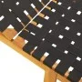 Sun loungers 2 units solid acacia wood and black fabric by vidaXL, Loungers - Ref: Foro24-3214210, Price: 233,26 €, Discount: %