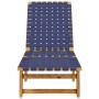 Tumbonas 2 unidades madera maciza de acacia y tela azul oscuro de vidaXL, Tumbonas - Ref: Foro24-3214212, Precio: 237,28 €, D...
