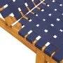 Sun loungers 2 units solid acacia wood and dark blue fabric by vidaXL, Loungers - Ref: Foro24-3214212, Price: 228,97 €, Disco...