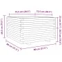 Impregnated pine wood planter 80x80x49.5 cm by vidaXL, Pots and planters - Ref: Foro24-3282533, Price: 187,38 €, Discount: %