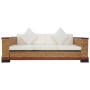 3-Sitzer-Sofa mit braunen Naturrattankissen von vidaXL, Sofas - Ref: Foro24-283080, Preis: 636,44 €, Rabatt: %