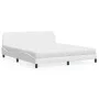 Bed with white synthetic leather mattress 180x200 cm by vidaXL, Beds and slatted bases - Ref: Foro24-3208458, Price: 392,19 €...