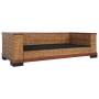 3-Sitzer-Sofa mit braunen Naturrattankissen von vidaXL, Sofas - Ref: Foro24-283080, Preis: 636,44 €, Rabatt: %