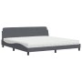 Bett mit dunkelgrauer Samtmatratze 200x200 cm von vidaXL, Betten und Lattenroste - Ref: Foro24-3208472, Preis: 434,39 €, Raba...