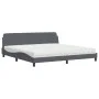 Bett mit dunkelgrauer Samtmatratze 200x200 cm von vidaXL, Betten und Lattenroste - Ref: Foro24-3208472, Preis: 411,79 €, Raba...