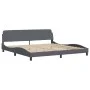 Bed with dark gray velvet mattress 200x200 cm by vidaXL, Beds and slatted bases - Ref: Foro24-3208472, Price: 411,79 €, Disco...