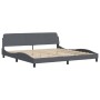 Bett mit dunkelgrauer Samtmatratze 200x200 cm von vidaXL, Betten und Lattenroste - Ref: Foro24-3208472, Preis: 434,39 €, Raba...