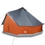 Familienzelt Tipi 12 Personen wasserdicht grau orange von vidaXL, Zelte - Ref: Foro24-94593, Preis: 267,42 €, Rabatt: %