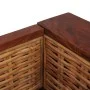 3-seater sofa with brown natural rattan cushions by vidaXL, Sofas - Ref: Foro24-283080, Price: 587,61 €, Discount: %