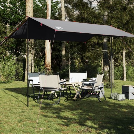Graue und orangefarbene wasserdichte Campingplane 360 x 294 cm von vidaXL, Zelte - Ref: Foro24-94657, Preis: 32,54 €, Rabatt: %