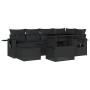 7-piece garden sofa set with black synthetic rattan cushions by vidaXL, Garden sets - Ref: Foro24-3268045, Price: 471,15 €, D...