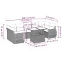 8-piece garden sofa set and black synthetic rattan cushions by vidaXL, Garden sets - Ref: Foro24-3268405, Price: 623,00 €, Di...