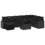 8-piece garden sofa set and black synthetic rattan cushions by vidaXL, Garden sets - Ref: Foro24-3267465, Price: 602,07 €, Di...