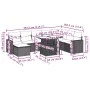 8-piece garden sofa set and black synthetic rattan cushions by vidaXL, Garden sets - Ref: Foro24-3267465, Price: 602,07 €, Di...
