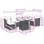 8-teiliges Gartensofa-Set und schwarze synthetische Rattankissen von vidaXL, Gartensets - Ref: Foro24-3274665, Preis: 540,43 ...