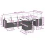 7-teiliges Gartensofa-Set mit schwarzen synthetischen Rattankissen von vidaXL, Gartensets - Ref: Foro24-3267285, Preis: 508,2...